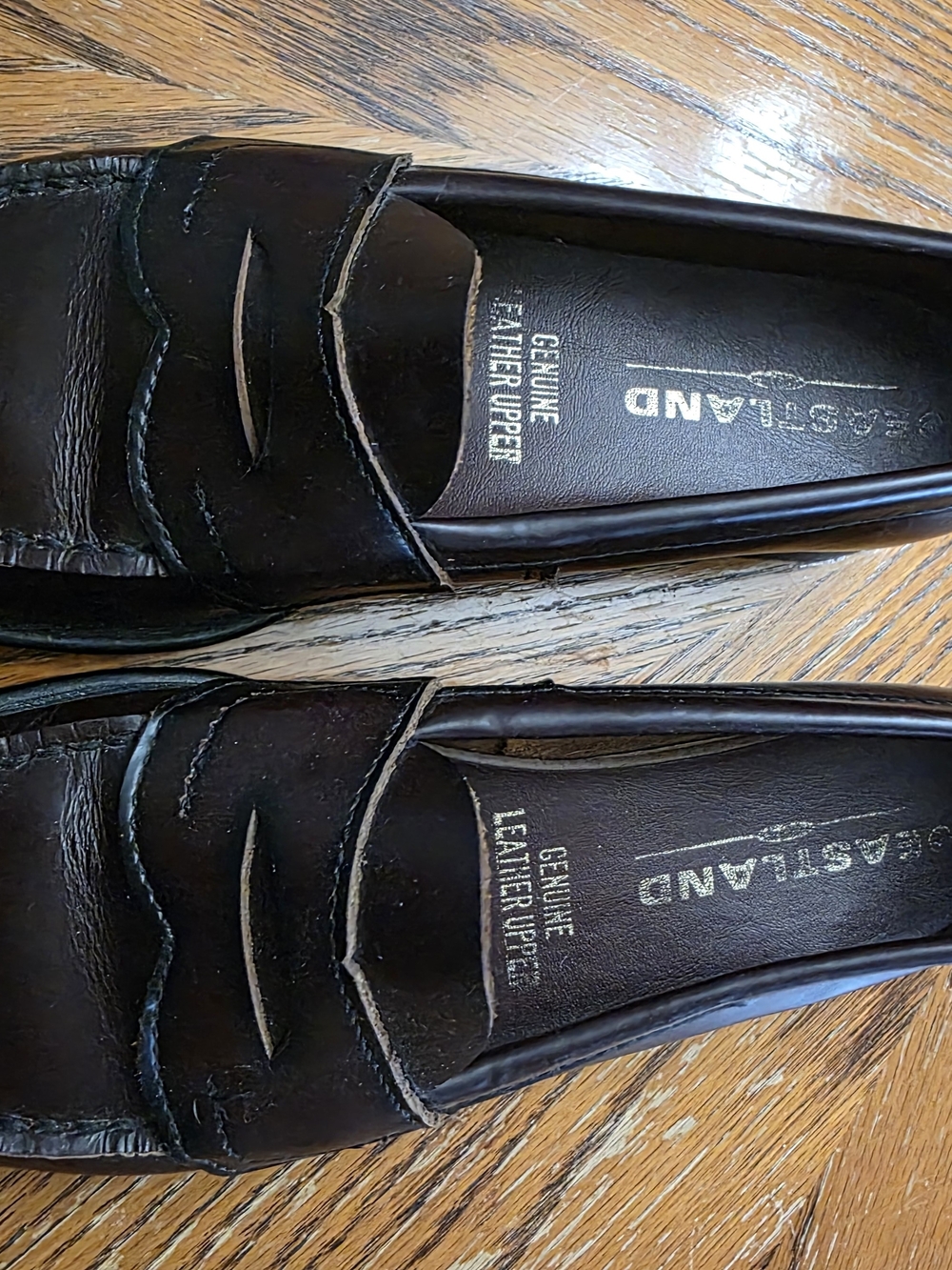 Leather Penny Loafers - color Bordeaux